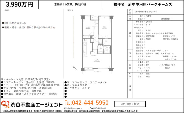 府中中河原パークホームズ