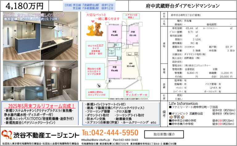 府中武蔵野台ダイアモンドマンション