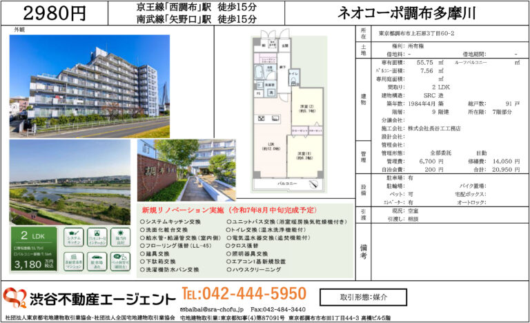 ネオコーポ調布多摩川