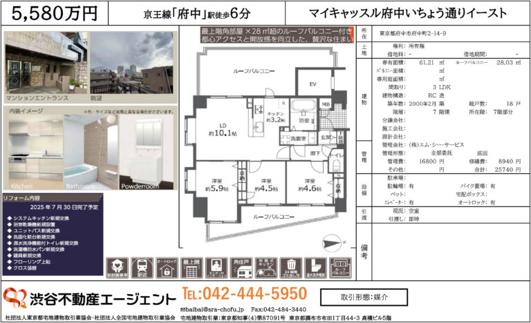 マイキャッスル府中いちょう通りイースト