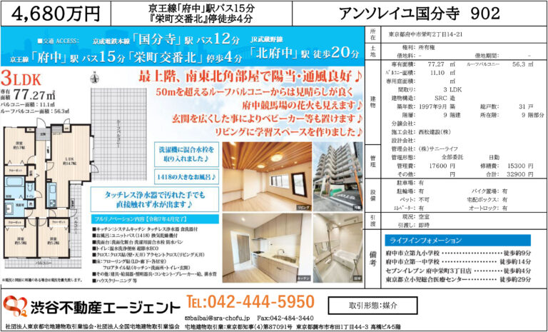 アンソレイユ国分寺 902