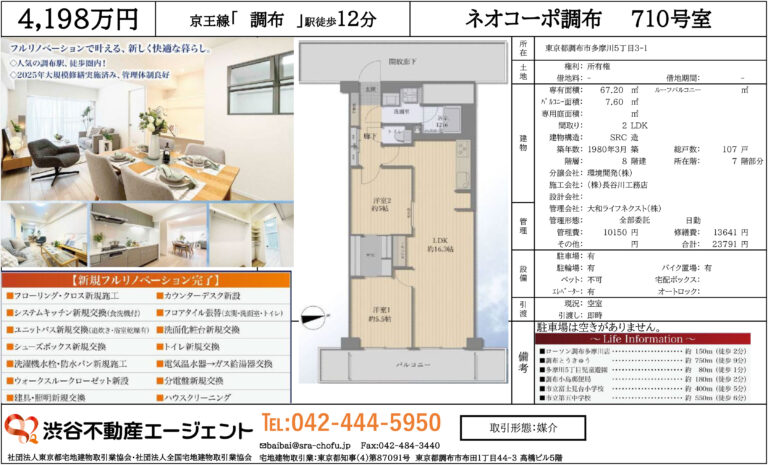 ネオコーポ調布 710号室