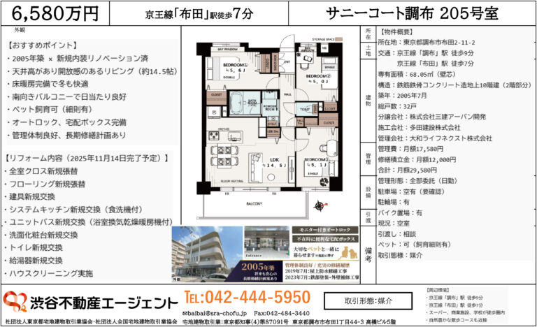 サニーコート調布 205号室