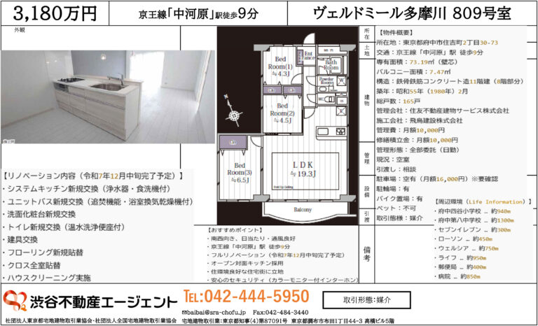 ヴェルドミール多摩川809号室