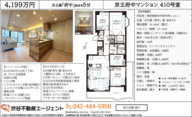 京王府中マンション410号室