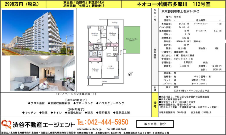 ネオコーポ調布多摩川112号室