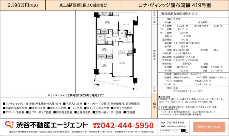 コナ・ヴィレッジ調布国領 419号室