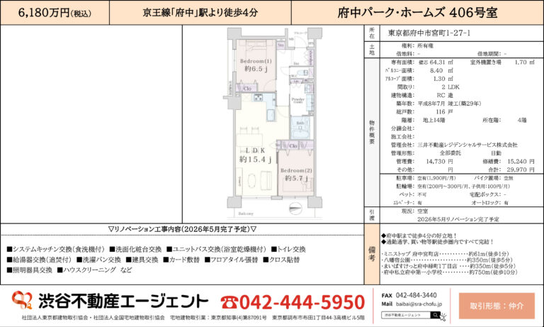 府中パークホームズ 406号室